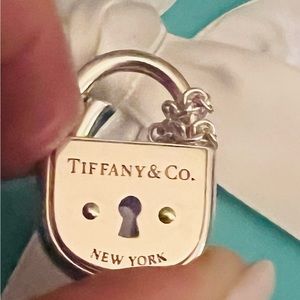 Authentic Tiffany & Co. Arc Lock Keyhole Love Pendant Sterling Silver 10 gr